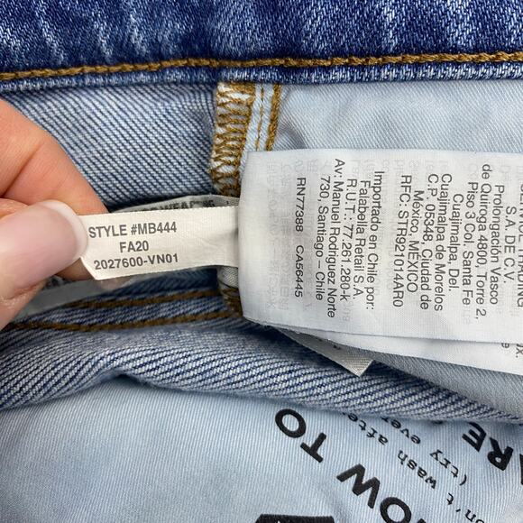 Madewell Slim Demi Boot Jeans Womens 25 Raw Edge Hem Northhaven Wash Blue Boho - Picture 11 of 12